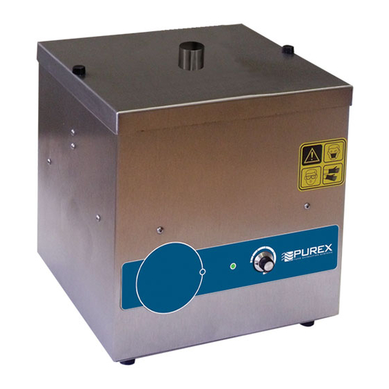 Purex FumeCube, FumeCube MAX, FumeSafe,
FumeCube PRO, 2tiP, Xbase 200, Xbase 400,
Alpha 200, Alpha 400, Lasersafe Operating Manual