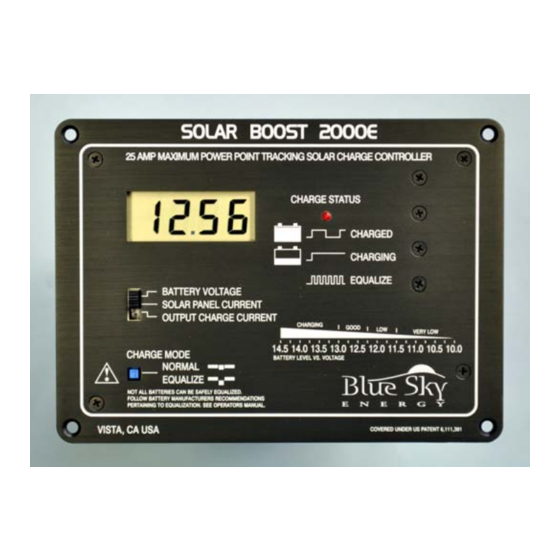 BLUE SKY SOLAR BOOST 2000E Controller Manuals
