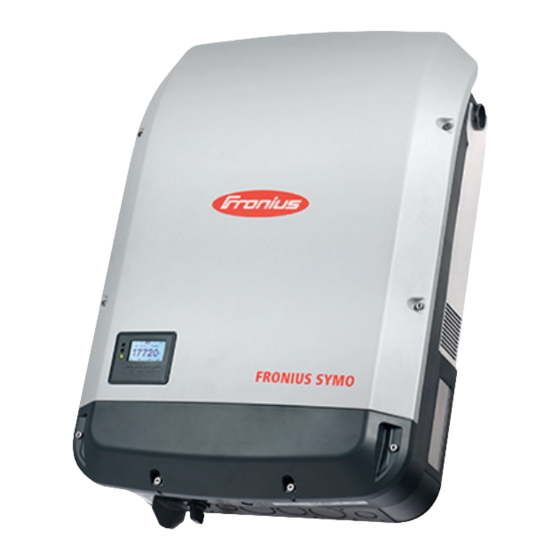 Fronius Symo Series Installation Instructions Manual