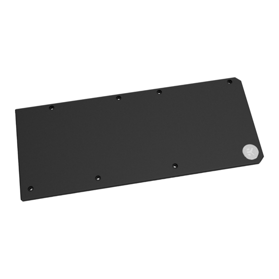 EK-Quantum Vector RX 6700XT Backplate Manuals