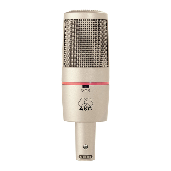 AKG C 4000 B USER INSTRUCTIONS Pdf Download | ManualsLib