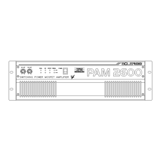Ecleree PAM2600 Service Manual
