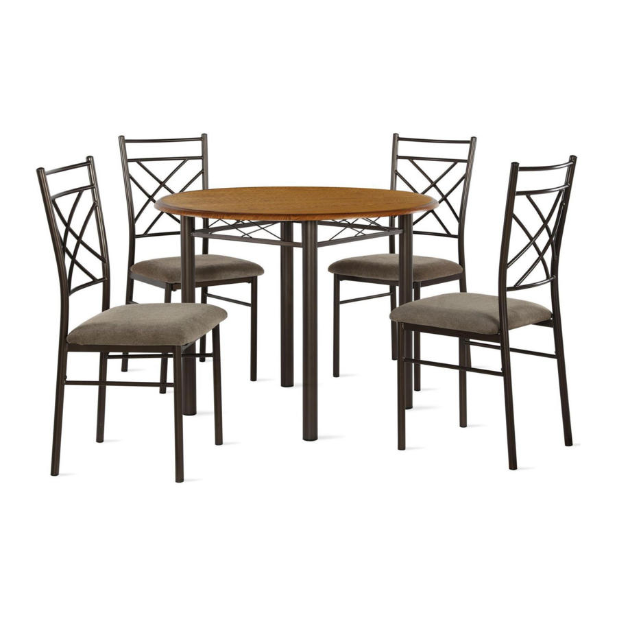 User Manuals: Dorel Living DL8715 Bronze Dining Set