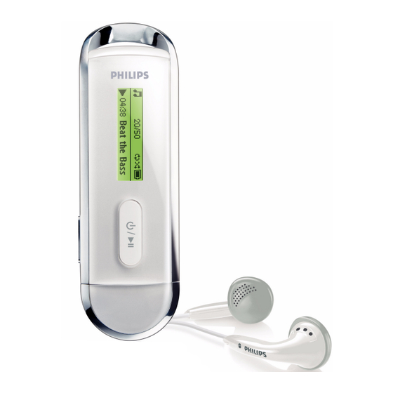 Philips SA2323 - 2 GB Digital Player Manual