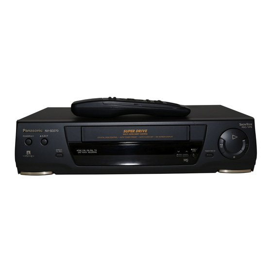 Panasonic NV-SD270 Series Operating Instructions Manual