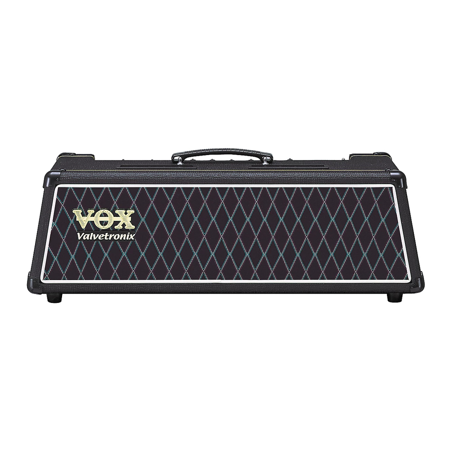 Vox Valvetronix AD60VTH Owner's Manual