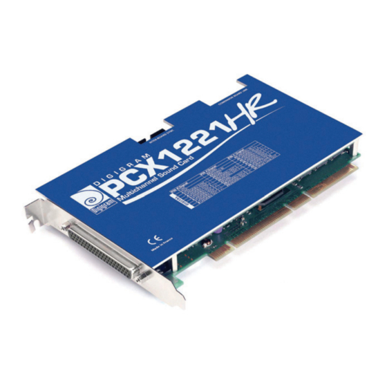 Digigram PCX1221HR User Manual