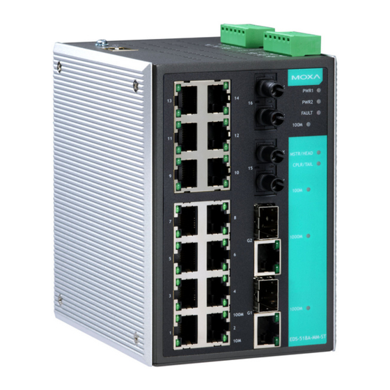 Moxa Technologies EDS-518A Series Hardware Installation Manual