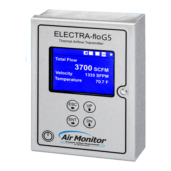 Air Monitor ELECTRA-flo G5 Installation, Operation And Maintenance Manual