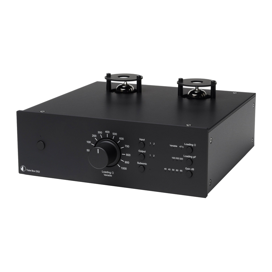 Pro-Ject Audio Systems Box Design Tube Box DS2 Instructions For Use Manual