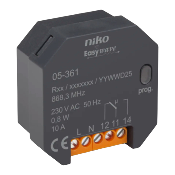 Niko 05-361 Manual