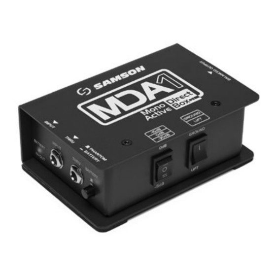 Samson MDA1 Quick Start Manual