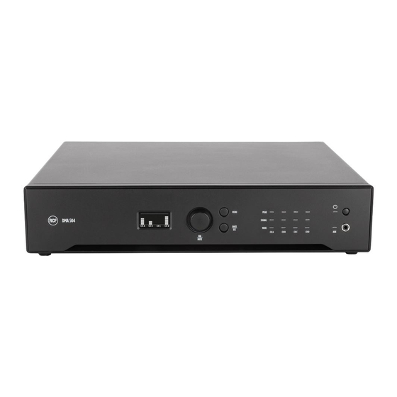 RCF DMA 504 Owner's Manual