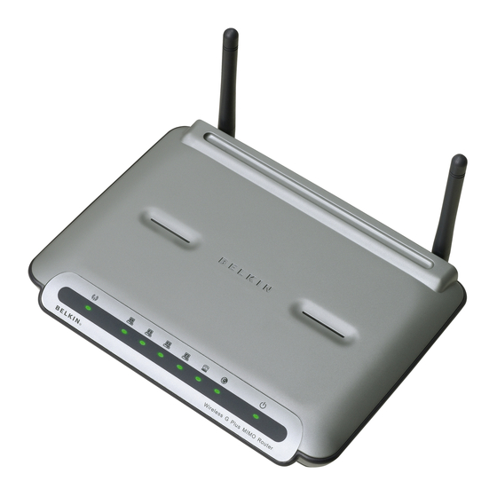 Belkin Wireless G+ User Manual