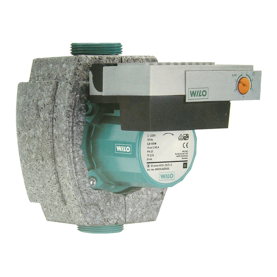 Wilo Stratos ECO 25/1-3 Installation And Operating Instructions Manual