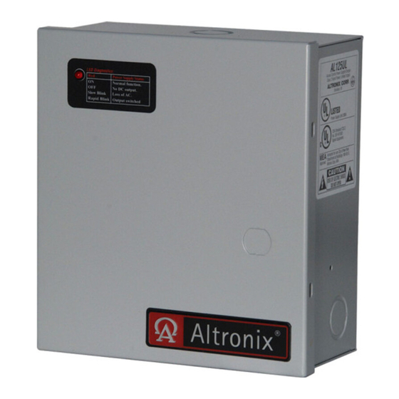 Altronix AL125220 Quick Start Manual