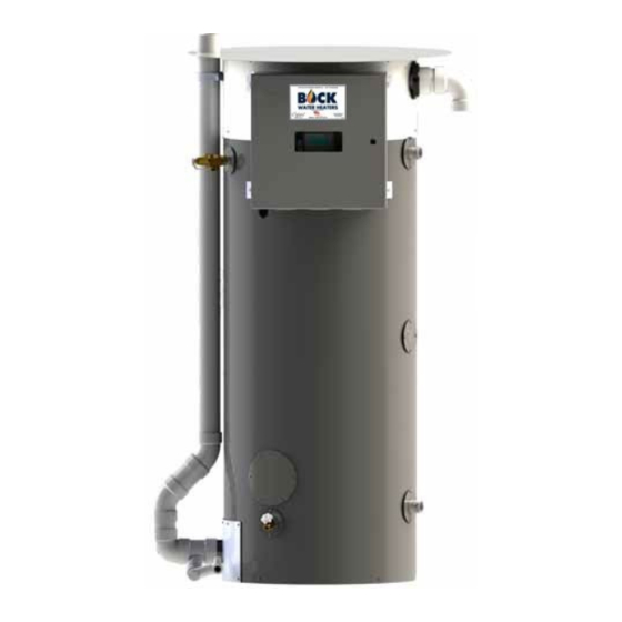 Bock Water heaters ODOT125 Installation And Operation Instruction Manual