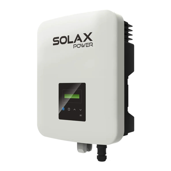 Solax X1 Series Quick Installation Manual