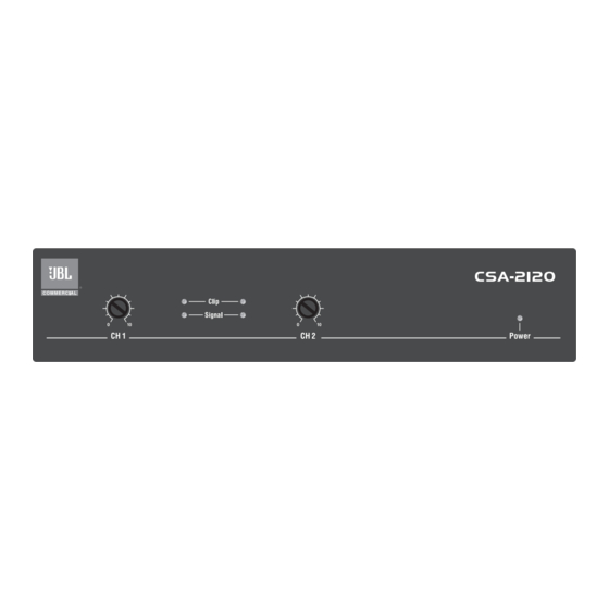 Harman JBL Commercial Solutions CSA-2120 Operation Manual