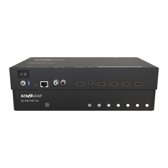 BZBGEAR BG-UHD-VWP-1X4 Manuals