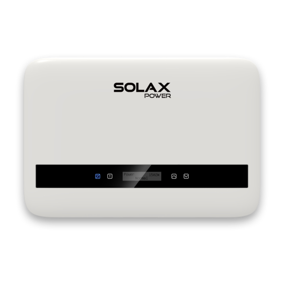 Solax X1 Series User Manual