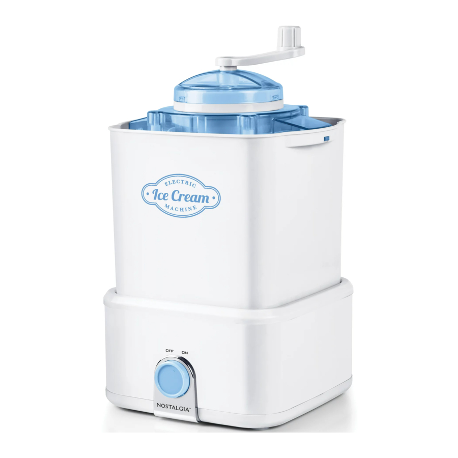 Nostalgia CICM2WB - Electric Ice Cream Maker with Candy Crusher Manual