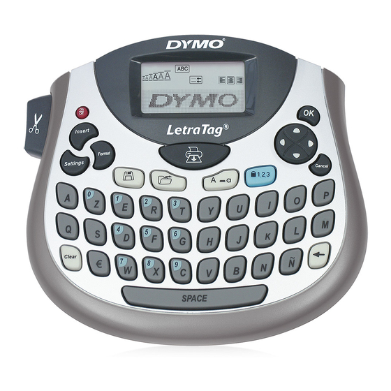 Dymo LetraTag LT-100T Quick Reference Manual