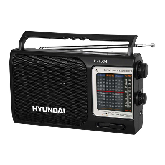 Hyundai H-1604 Instruction Manual
