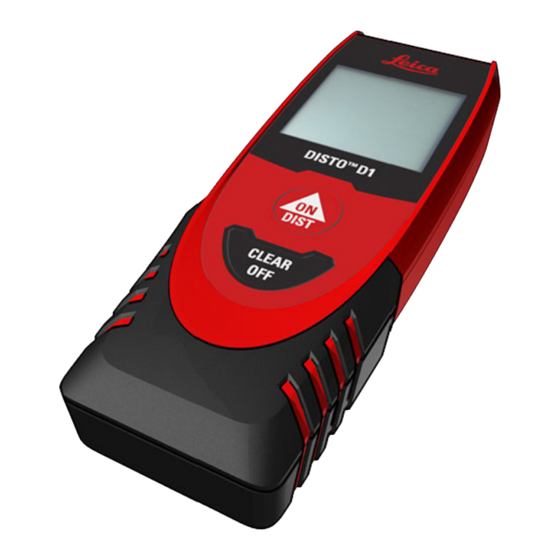 Leica Geosystems DISTO D1 Manual