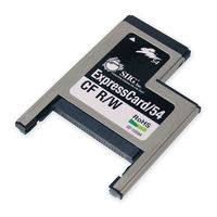 Siig ExpressCard/54 CF R/W Quick Installation Manual