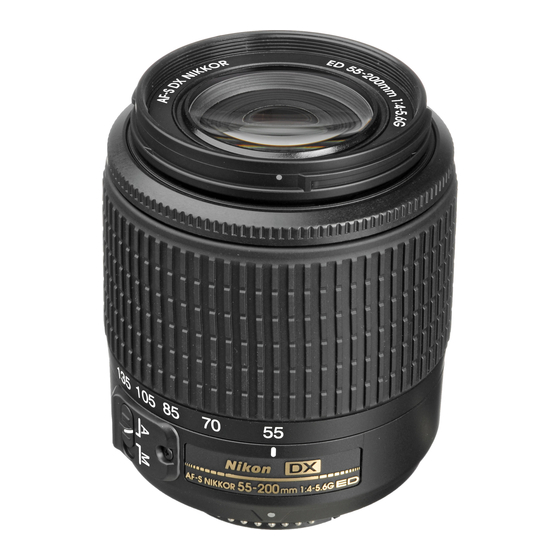 Nikon AF-S DX Zoom-Nikkor 55-200mm f/4-5.6G ED Instruction Manual