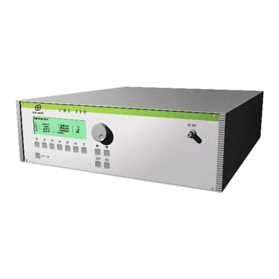 EM TEST CWS 500A / 75 Manual