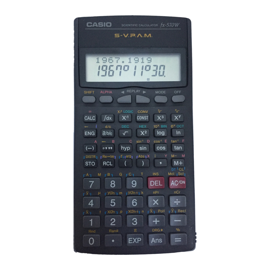 Casio fx-100W User Manual