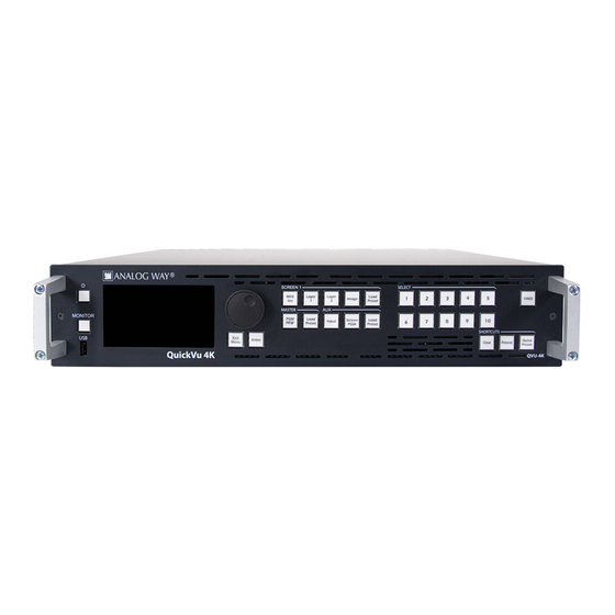 Analog way QuickVu 4K Quick Start Manual