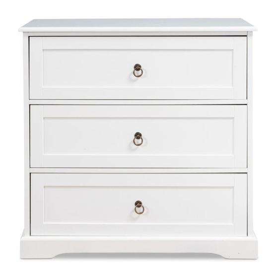 Mocka Hamptons Three Drawer Assembly Instructions Manual