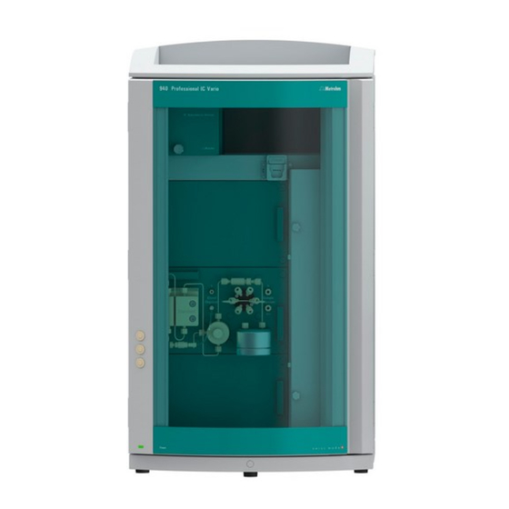 Metrohm ProfIC Vario 1 Installation Instruction