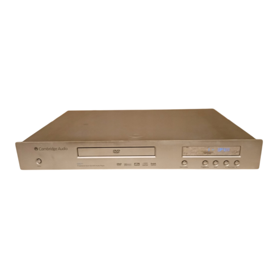 Cambridge Audio 70 DVD Player Manuals
