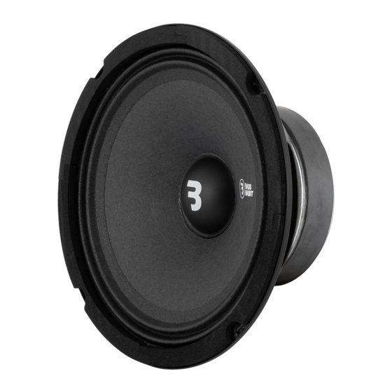 Bass Habit Play SP165M Car Audio Speaker Manuals