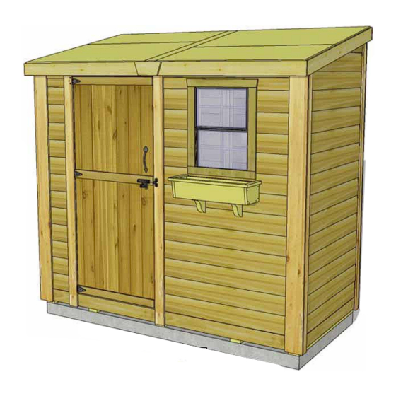 OLT 8x4 SpaceSaver Garden Shed Bevel Model with Plywood Roof Manuals