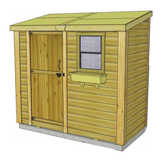 OLT 8x4 SpaceSaver Garden Shed Bevel Model with Plywood Roof Assembly Manual