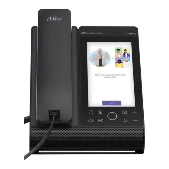 AudioCodes C470HD Release Notes
