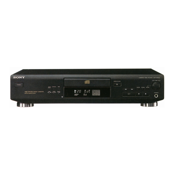 Sony CDP-XE200 Operating Instructions Manual