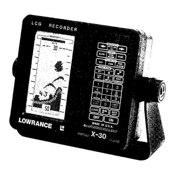 Lowrance X-30 Installating And Operation Manual