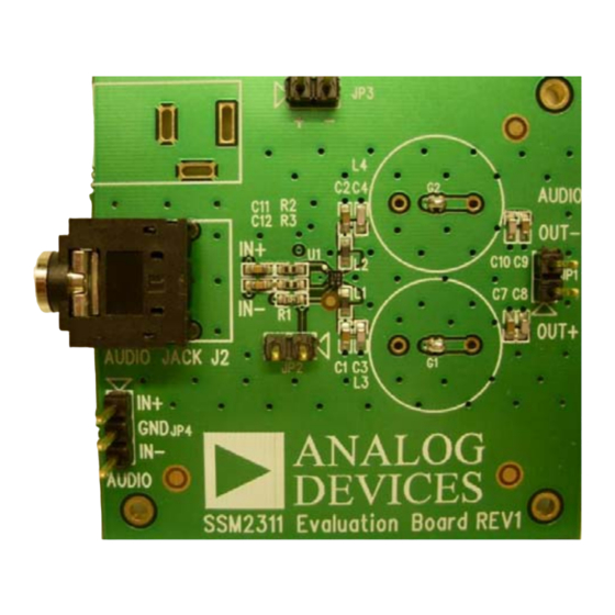 Analog Devices EVAL-SSM2311 Manual