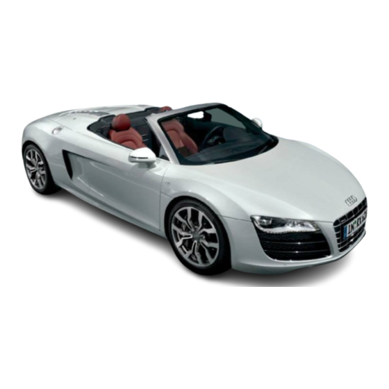 Audi R8 Spyder 2011 Owner's Manual