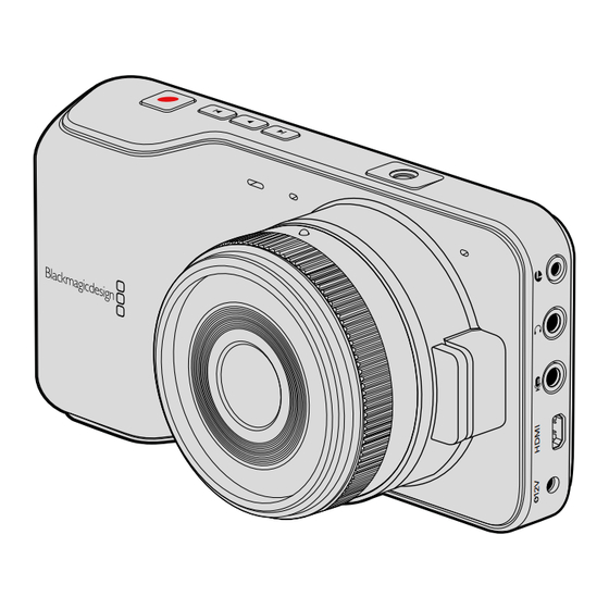 Blackmagicdesign Pocket Cinema Camera Installation And Operation Manual