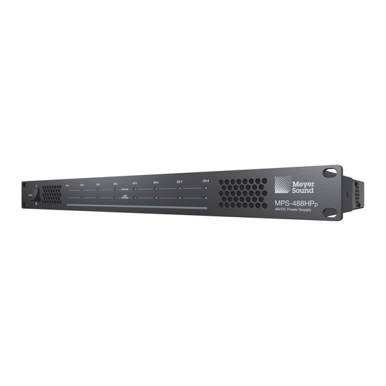 Meyer Sound MPS-488HP Operating Instructions Manual