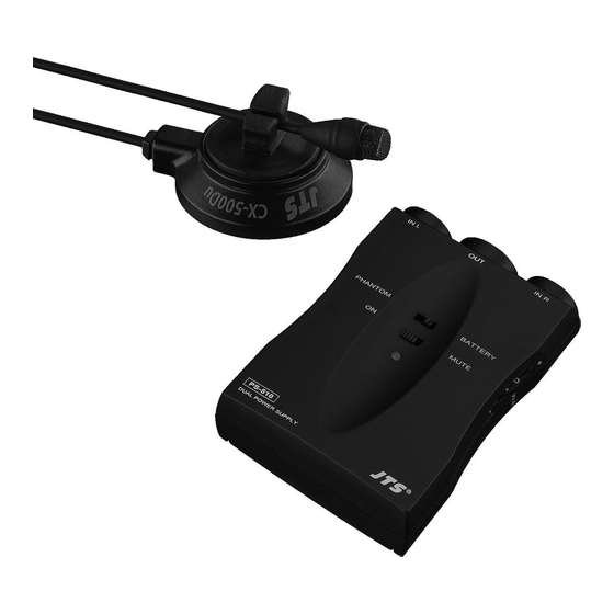 JTS CX-500Du/PS-510M Instructions