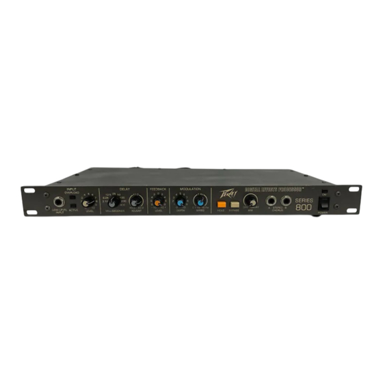 Peavey DEP 800 Operating Manual