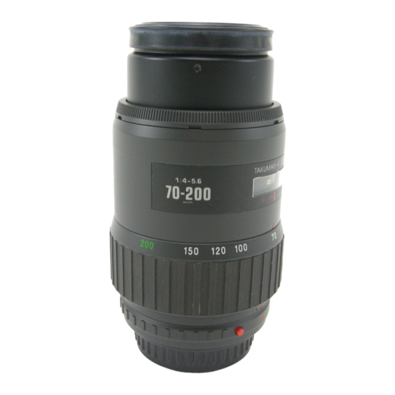Pentax Takumar-F Zoom 70mm f/4 - 200mm f/5.6 Operating Manual